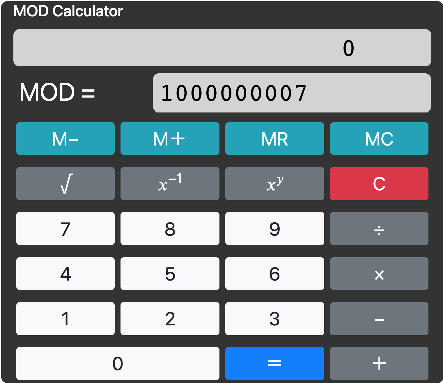 MOD Calculator